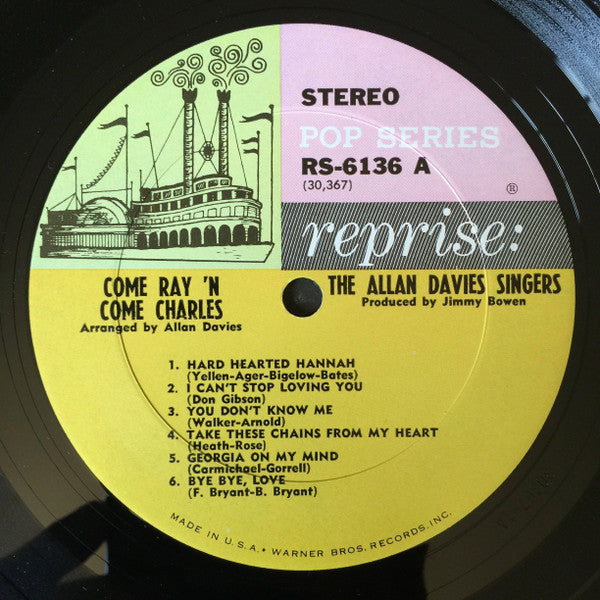 The Allan Davies Singers : Come Ray 'N Come Charles (LP)