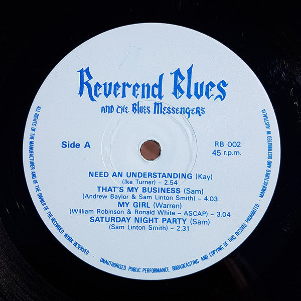 Reverend Blues And The Blues Messengers : Reverend Blues And The Blues Messengers (LP, MiniAlbum)