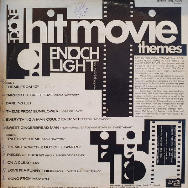 Enoch Light And The Light Brigade : Hit Movie Themes (LP, Album)
