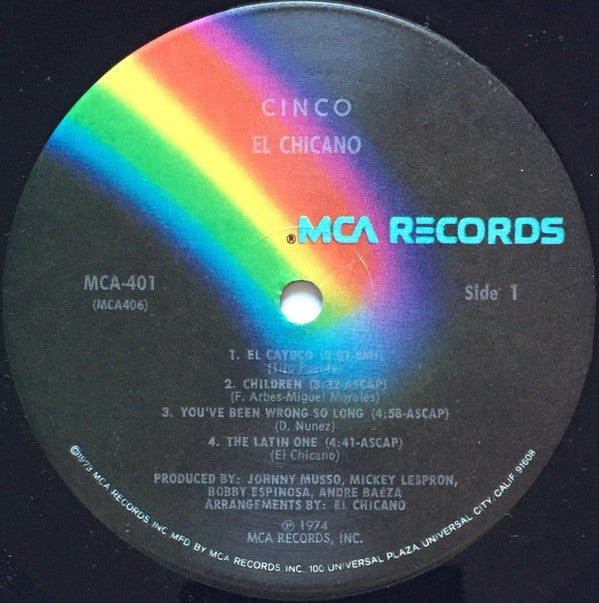 El Chicano : Cinco (LP, Album, Pin)