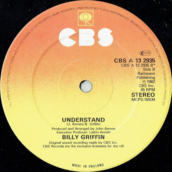 Billy Griffin : Hold Me Tighter In The Rain (12", Single, Com)