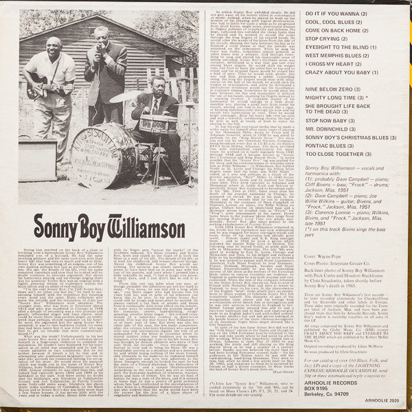 Sonny Boy Williamson (2) : King Biscuit Time (LP, Comp, RE)