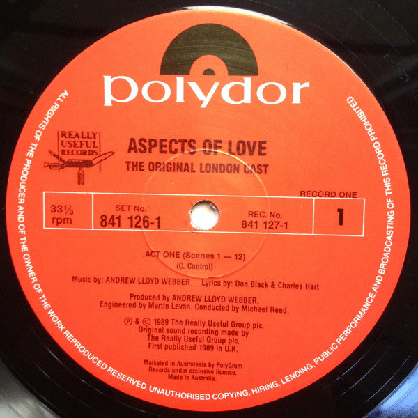 Andrew Lloyd Webber : Aspects Of Love (2xLP, Album, Gat)