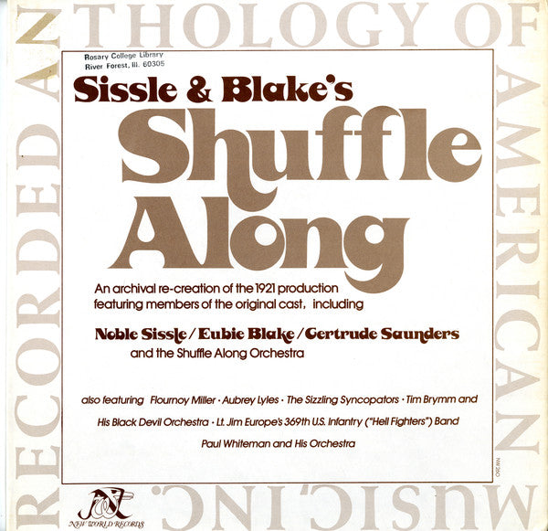 Sissle & Blake : Shuffle Along (LP, Comp, Gat)