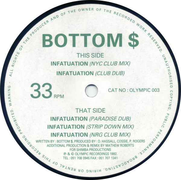 Bottom $* : Infatuation (12")