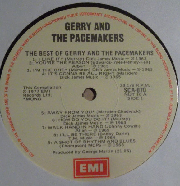 Gerry And The Pacemakers* : The Best Of Gerry And The Pacemakers (LP, Comp)