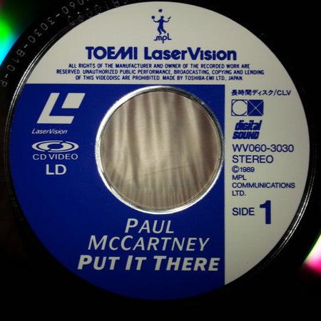 Paul McCartney : Put It There (Laserdisc, 12", NTSC, CLV)