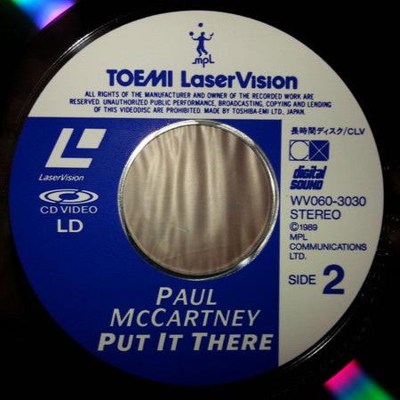 Paul McCartney : Put It There (Laserdisc, 12", NTSC, CLV)