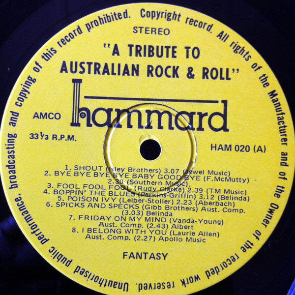 Fantasy (40) : A Tribute To Australian Rock & Roll (LP, Album)