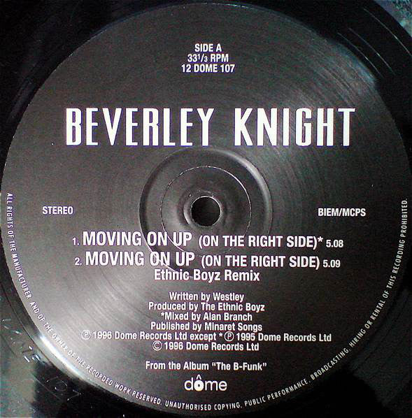 Beverley Knight : Moving On Up (On The Right Side) (12")