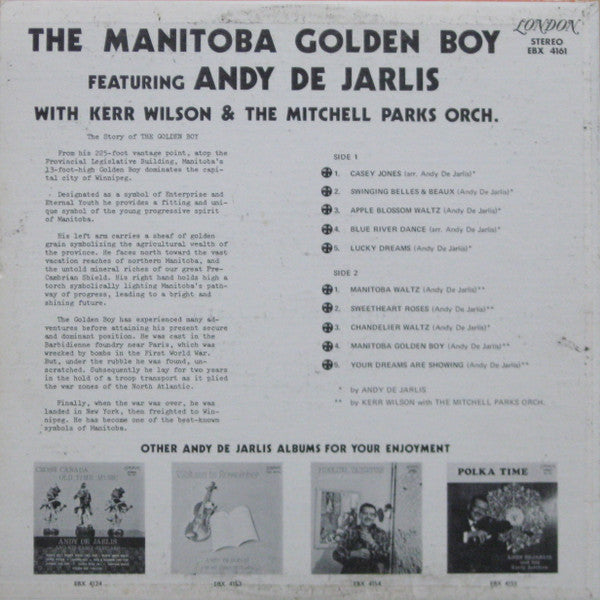 Andy De Jarlis with Kerr Wilson & The Mitchell Parks Orchestra : The Manitoba Golden Boy (LP, Album)