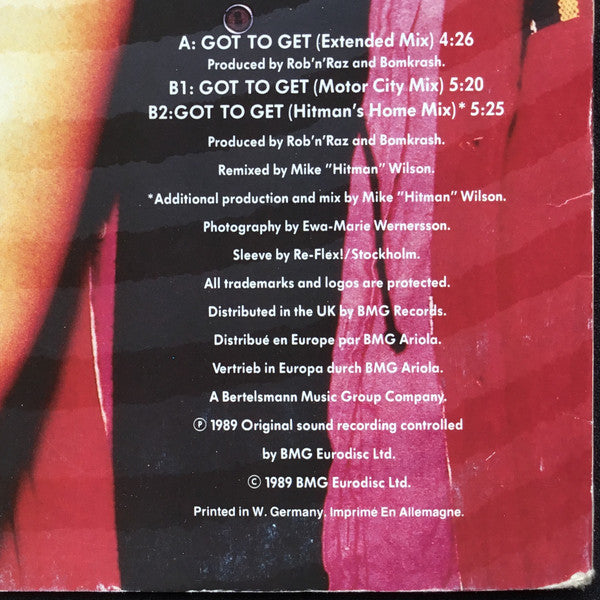 Rob 'N' Raz Featuring Leila K : Got To Get (12", Maxi)