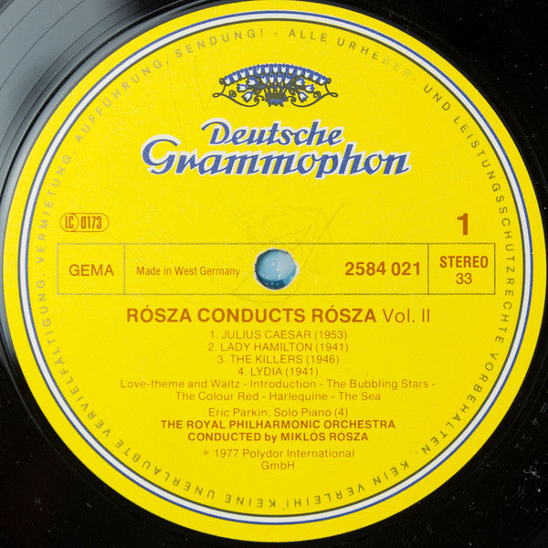 Royal Philharmonic Orchestra Conducted By Miklós Rózsa : Rózsa Conducts Rózsa Volume 2 (LP, Album)