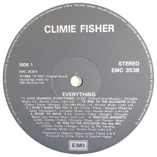 Climie Fisher : Everything (LP, Album)