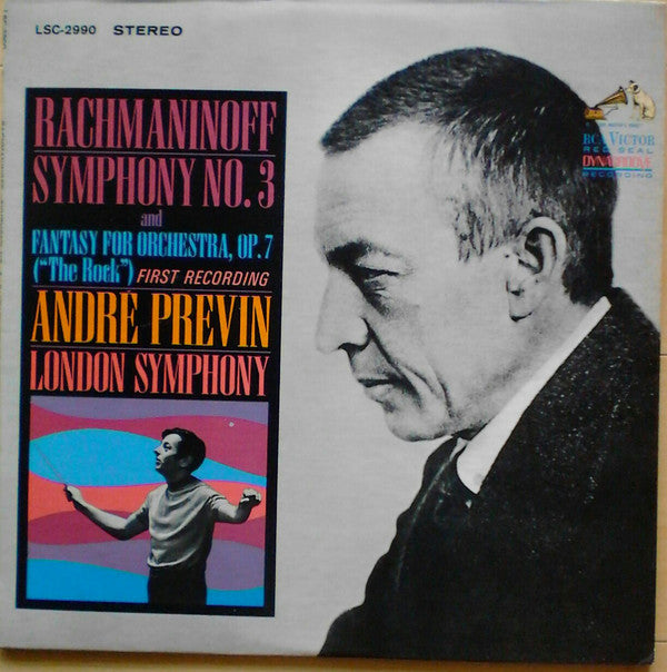 Sergei Vasilyevich Rachmaninoff - André Previn, London Symphony Orchestra : Symphony No. 3 In A Minor / Fantasy For Orchestra, Op. 7 ("The Rock") (LP, Album)