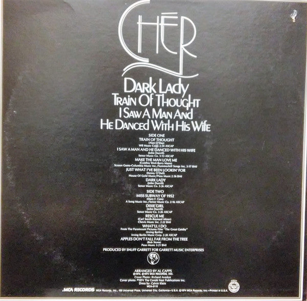 Cher : Dark Lady (LP, Album, Pin)