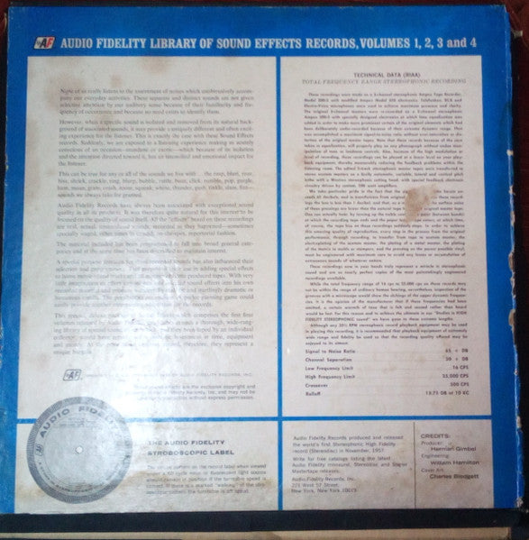 No Artist : Library Of Sound Effects  (4xLP + Box)