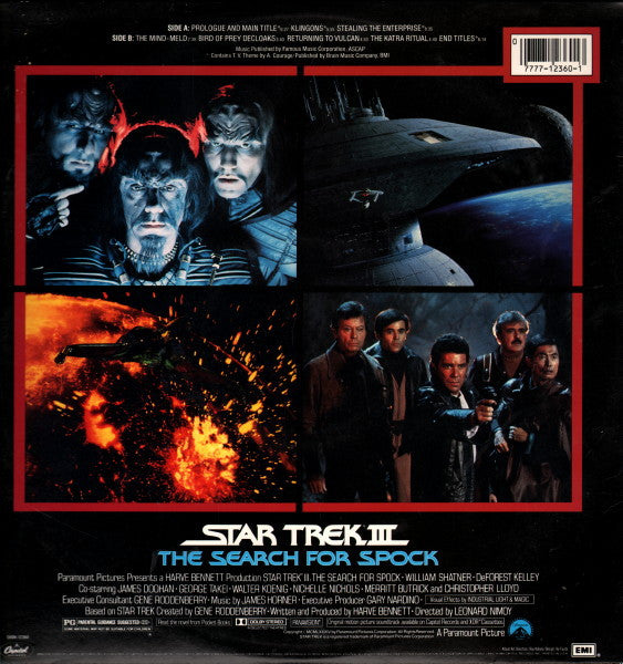 James Horner : Star Trek III: The Search For Spock (Original Motion Picture Soundtrack) (LP, Album, Gat + 12", S/Sided, Single + Jac)