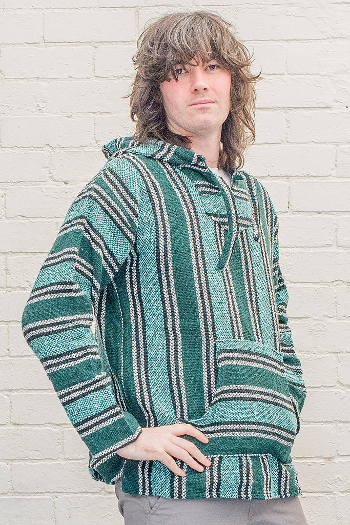 Model wearing a Turtle Baja Hoodie from the front