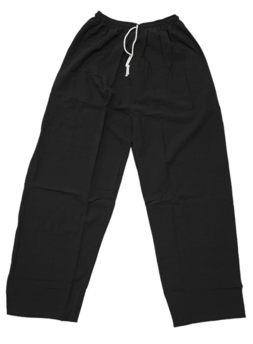 black cotton drawstring pants