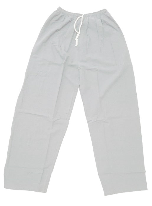 white cotton drawstring pants