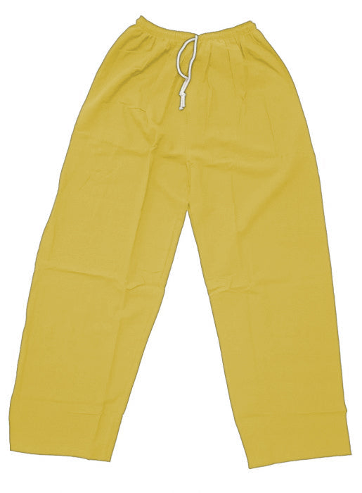 yellow cotton drawstring pants