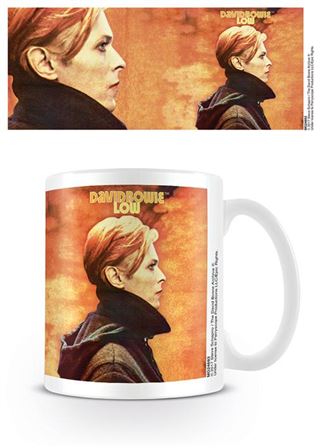 White ceramic coffee or tea mug with David Bowie Low album cover print