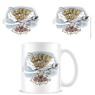 White ceramic coffee or tea mug with Green Day Dookie album cover print