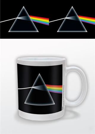 White ceramic coffee or tea mug with Pink Floyd Dark Side Of The Moon album cover print