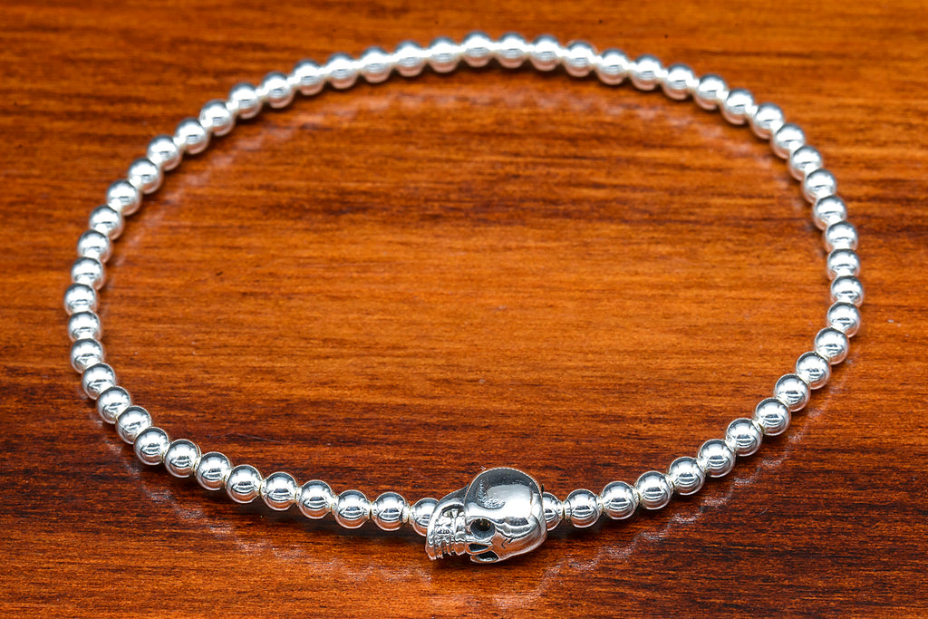 Sterling Silver Skull charm bracelet