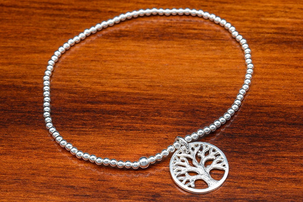 Sterling Silver Tree Of Life Charm Bracelet