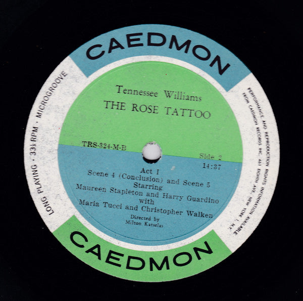 Maureen Stapleton, Harry Guardino, Maria Tucci, Christopher Walken, Tennessee Williams, Milton Katselas : The Rose Tattoo (3xLP, Album)