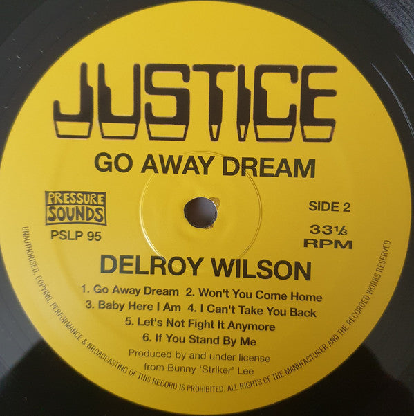 Delroy Wilson : Go Away Dream (LP, Album, RE)