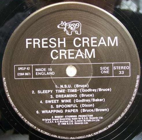 Cream (2) : Fresh Cream (LP, Album, RE)