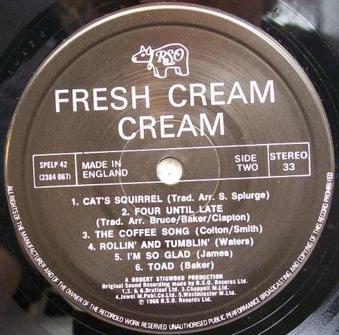 Cream (2) : Fresh Cream (LP, Album, RE)