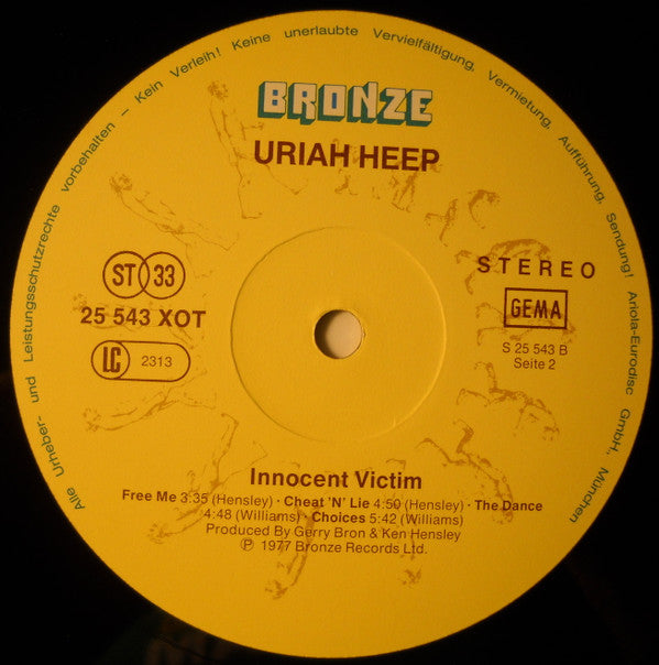 Uriah Heep : Innocent Victim (LP, Album, RE)