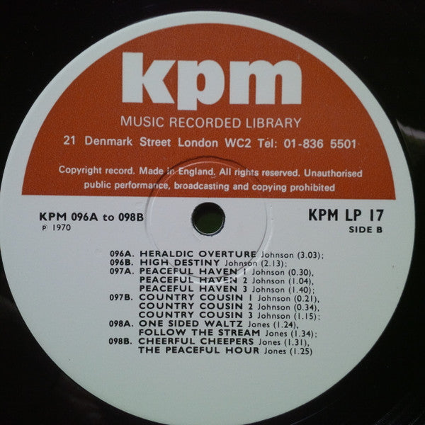 Various : KPM 093A-098B (LP, Album, Comp, Mono)