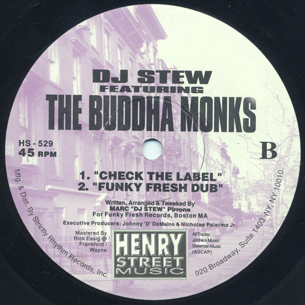 DJ Stew Featuring The Buddha Monks* : Funky Fresh (12")