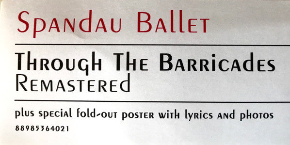 Spandau Ballet : Through The Barricades (LP, Album, RE, RM)