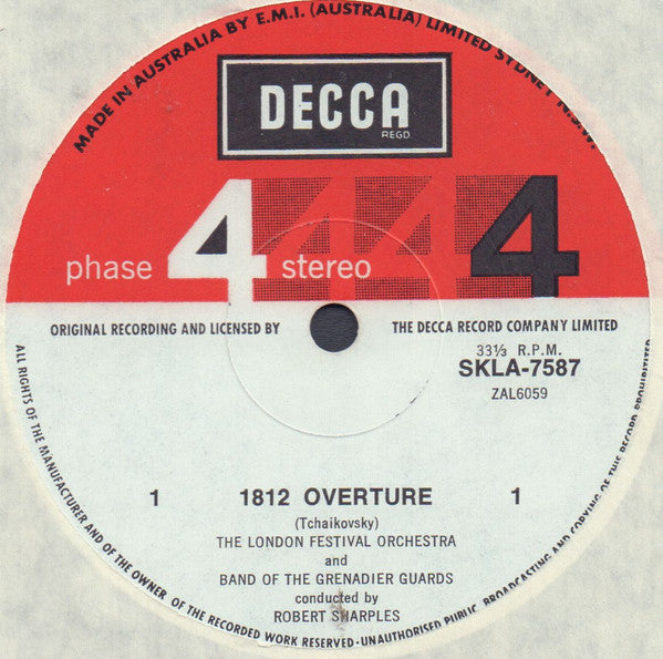Pyotr Ilyich Tchaikovsky, The London Festival Orchestra, The Band Of The Grenadier Guards : Tchaikovsky "1812" Overture Op. 49 + The Nutcracker Suite, Op. 71a (LP)