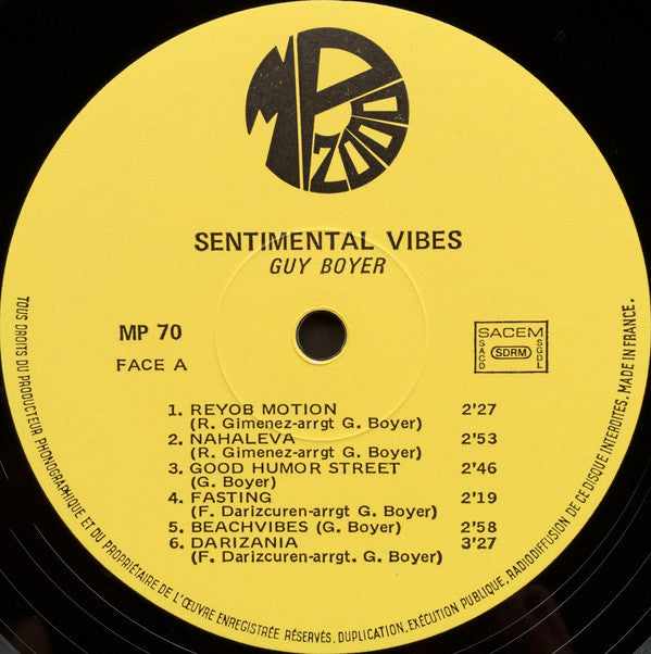 Guy Boyer : Sentimental Vibes (LP)