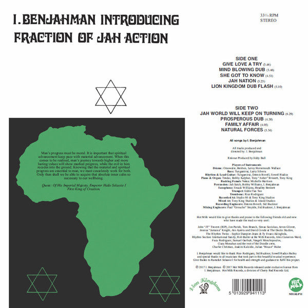 I Benjahman :  Fraction Of Jah Action (LP, Ltd, RE)