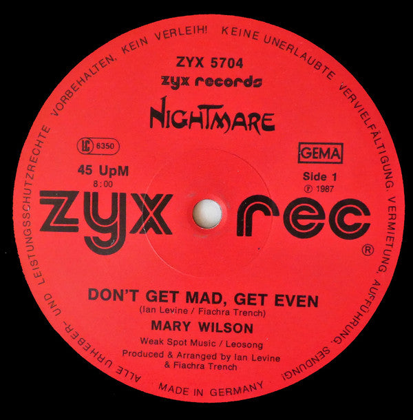 Mary Wilson : Don't Get Mad, Get Even (12")