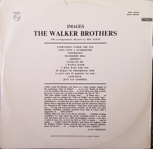 The Walker Brothers : Images (LP, Album)