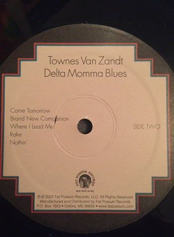 Townes Van Zandt : Delta Momma Blues (LP, Album, RE, MRP)