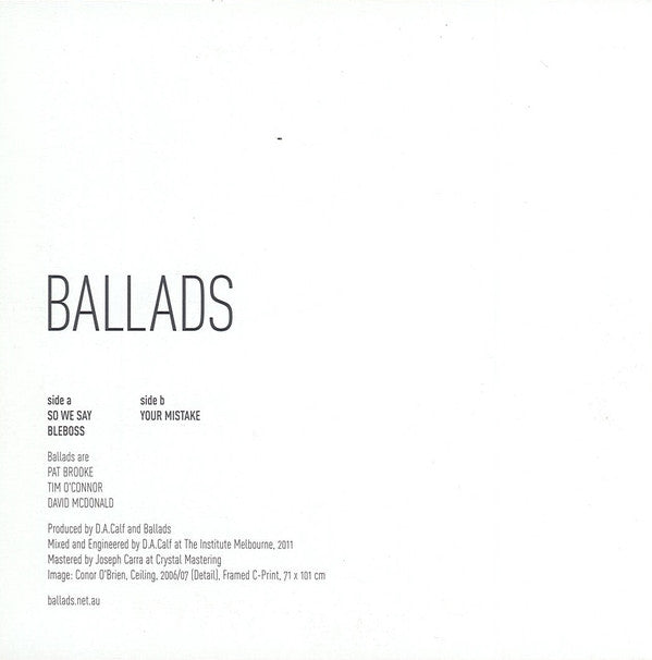 Ballads : Ballads (7")