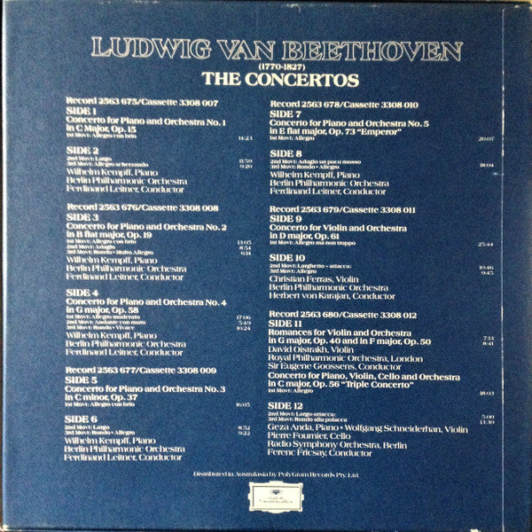 Ludwig van Beethoven : The Concertos (Box + 6xLP, Comp)