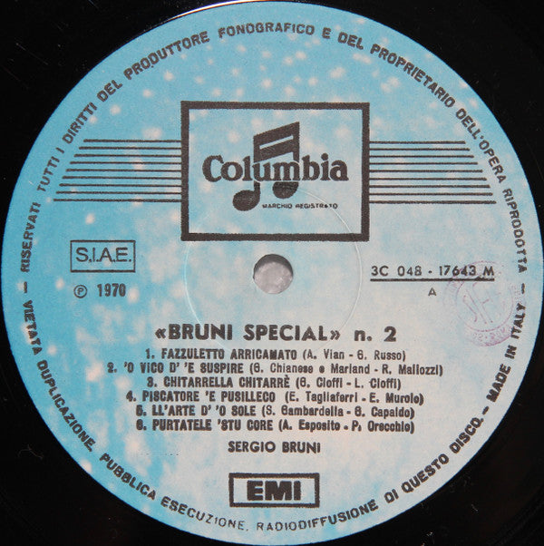 Sergio Bruni : Bruni Special N. 2 (LP)