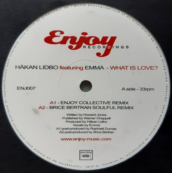 Håkan Lidbo Featuring Emma* : What Is Love? (12")