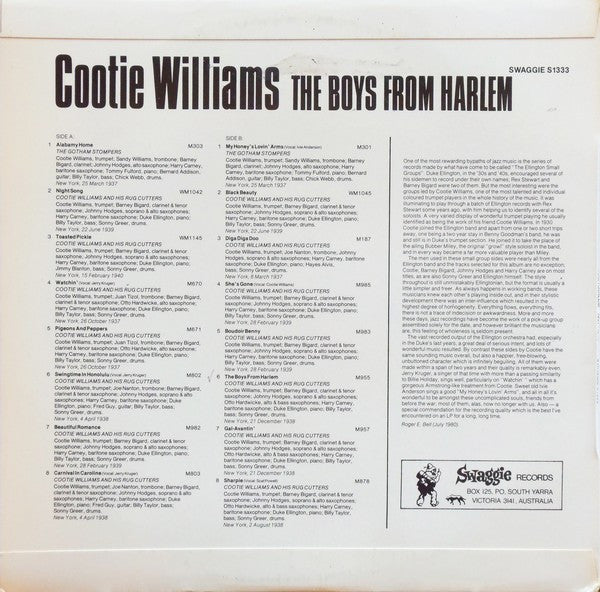 Cootie Williams : The Boys From Harlem (LP, Comp, Mono)